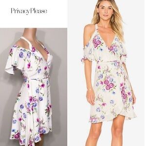 Privacy Please Delta Wrap Floral Dress Women’s Size S